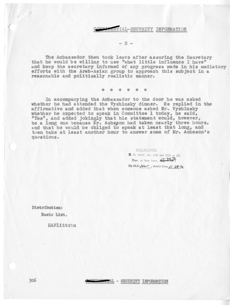 Memorandum of Conversation with Ambassador Nasrollah Entezam of Iran and Edwin A. Plitt