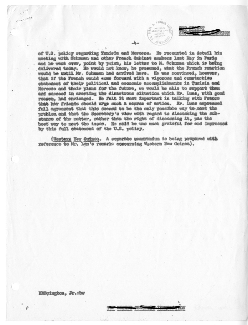 Memorandum of Conversation with Foreign Minister J. M. A. H. Luns of the Netherlands and Homer Byington