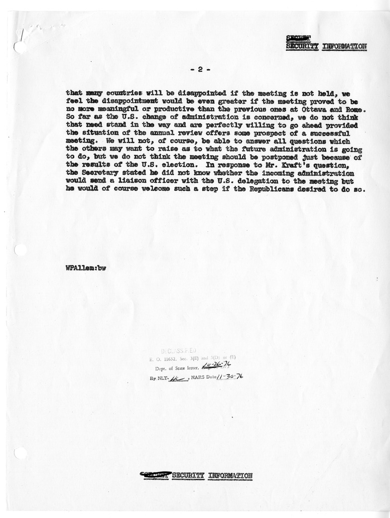 Memorandum of Conversation with Foreign Minister Ole Bjorn Kraft of Denmark and Ward P. Allen