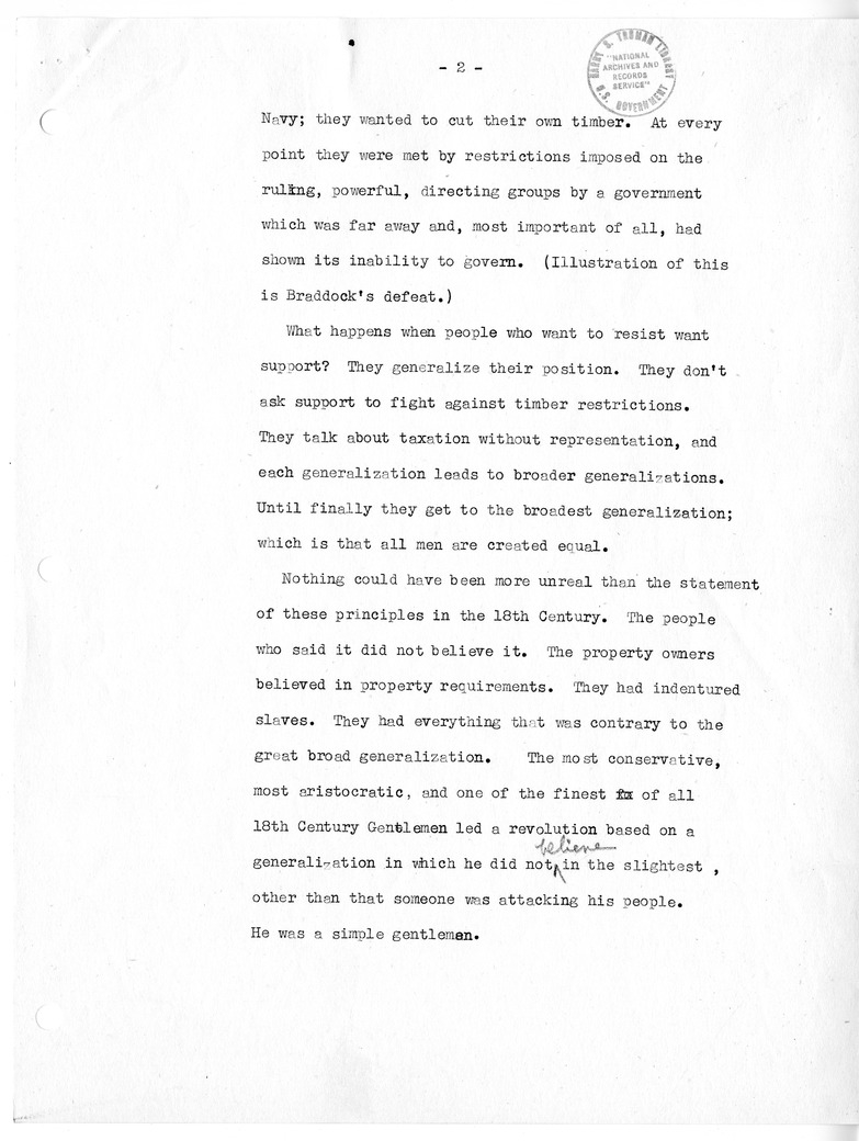 Secretary of State Dean Acheson's "Exposition of American History at the Kraft Dinner"