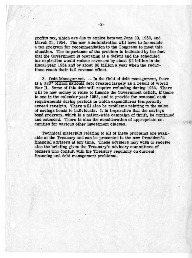 White House Press Release, Joint Statement of President Harry S. Truman and President-elect Dwight D. Eisenhower, with Attachments