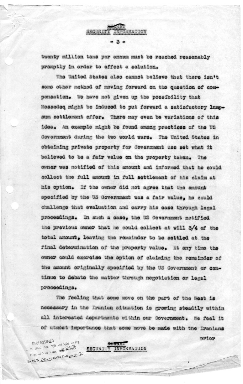 Memorandum of Conversation with Foreign Secretary Anthony Eden of Great Britain
