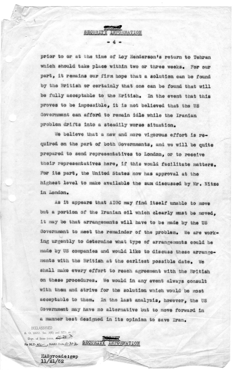 Memorandum of Conversation with Foreign Secretary Anthony Eden of Great Britain