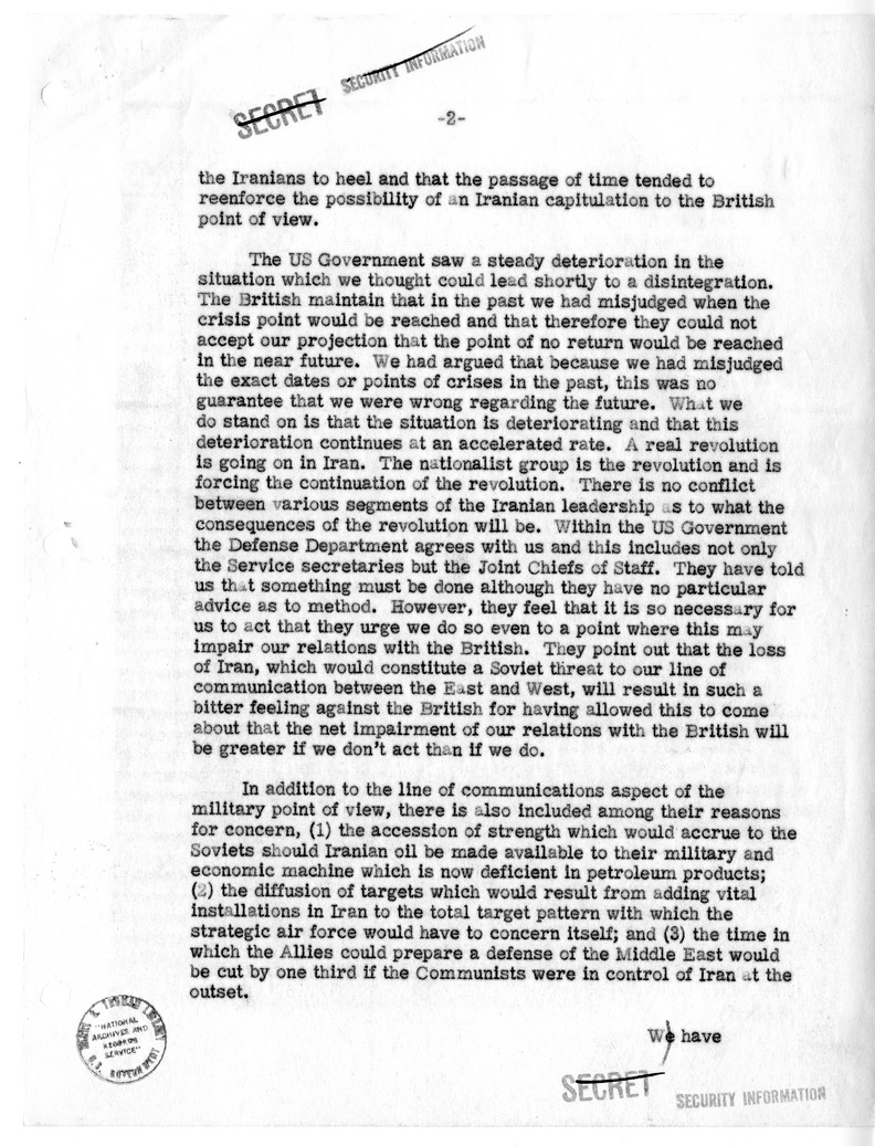 Memorandum of Conversation with a Delegation of Representatives of United States Oil Companies