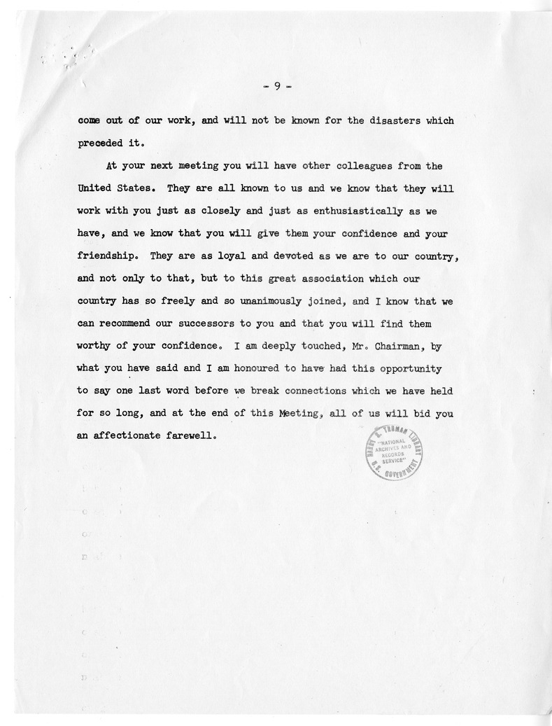 Statement of Secretary of State Dean Acheson to the North Atlantic Council