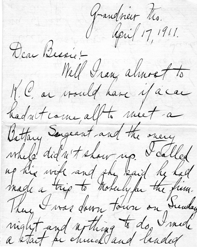 Letter from Harry S. Truman to Bess Wallace