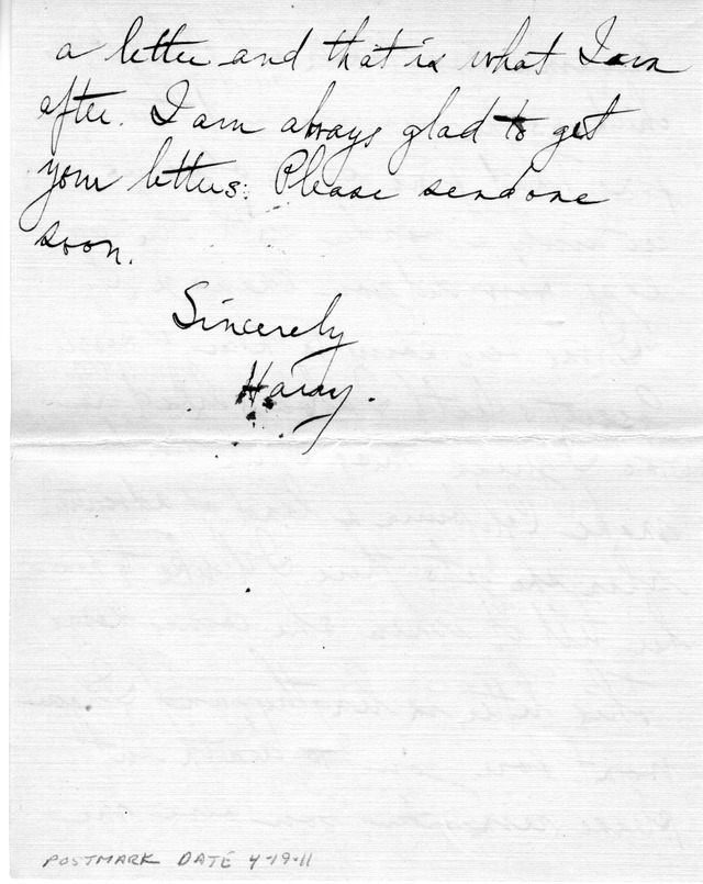 Letter from Harry S. Truman to Bess Wallace