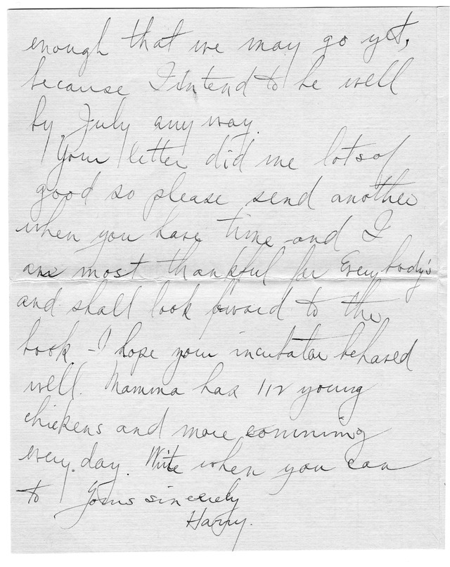 Letter from Harry S. Truman to Bess Wallace