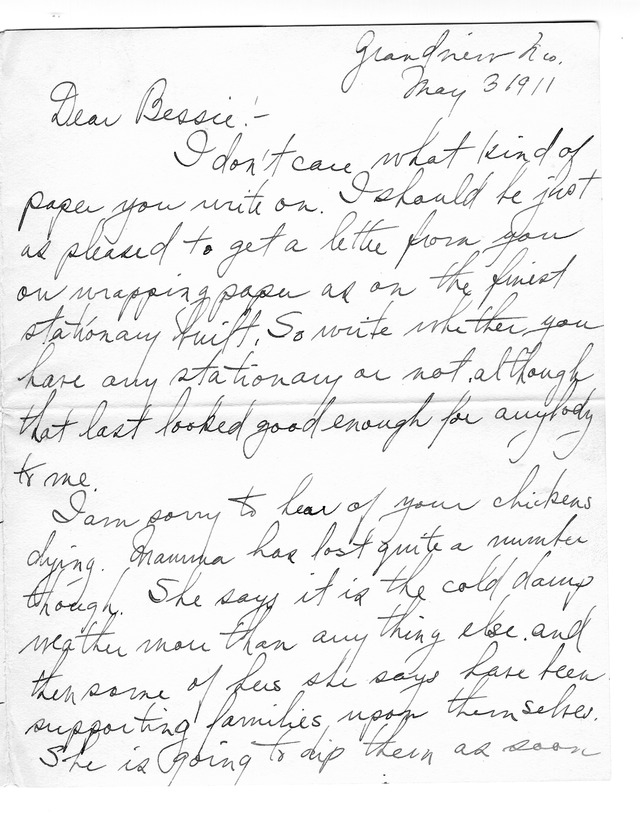 Letter from Harry S. Truman to Bess Wallace