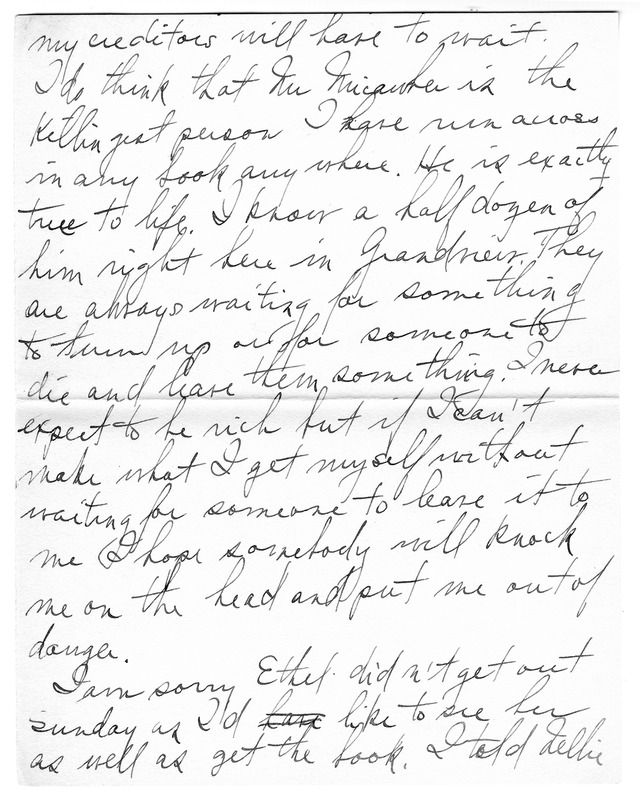 Letter from Harry S. Truman to Bess Wallace