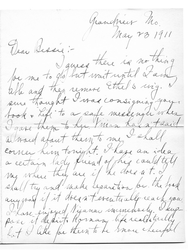 Letter from Harry S. Truman to Bess Wallace