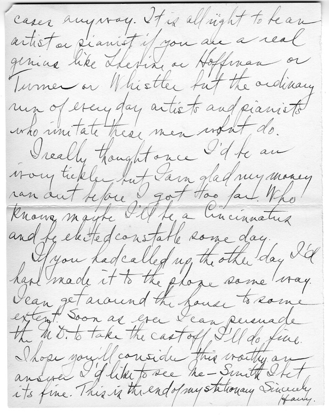 Letter from Harry S. Truman to Bess Wallace