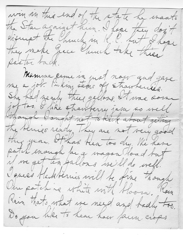 Letter from Harry S. Truman to Bess Wallace