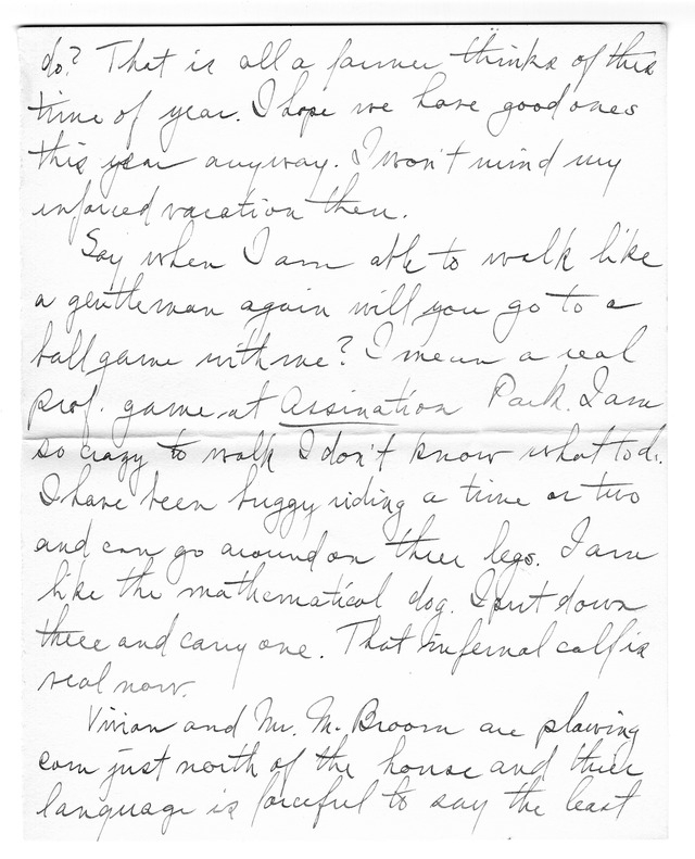 Letter from Harry S. Truman to Bess Wallace