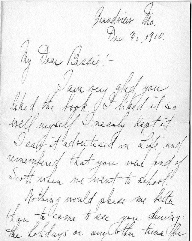 Letter from Harry S. Truman to Bess Wallace