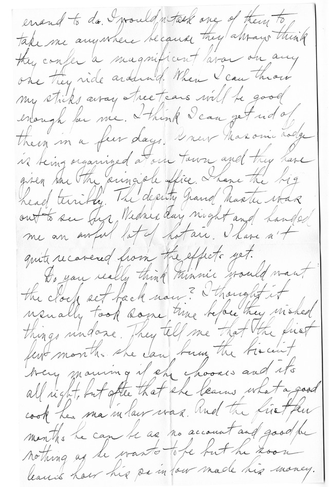 Letter from Harry S. Truman to Bess Wallace