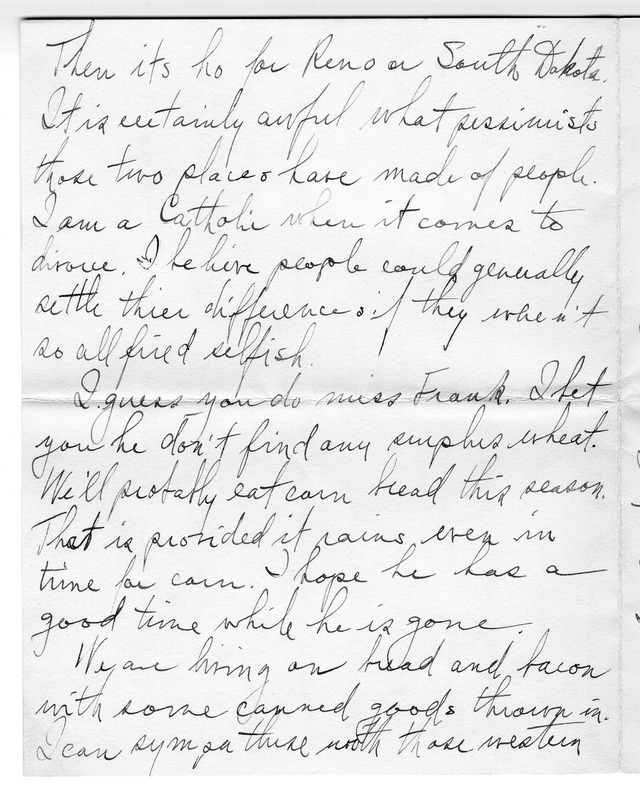 Letter from Harry S. Truman to Bess Wallace