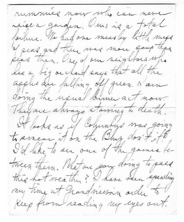 Letter from Harry S. Truman to Bess Wallace