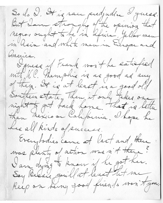 Letter from Harry S. Truman to Bess Wallace