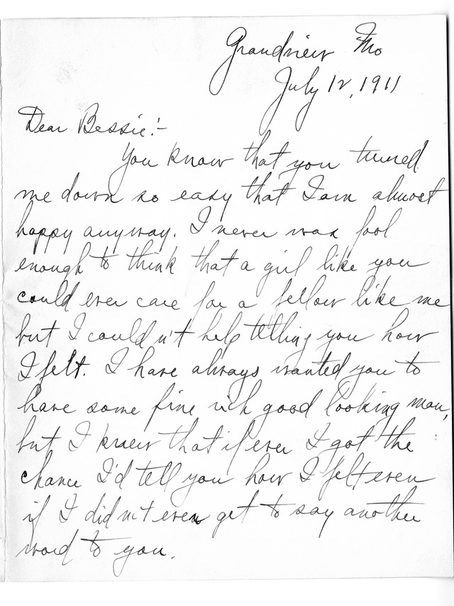 Letter from Harry S. Truman to Bess Wallace