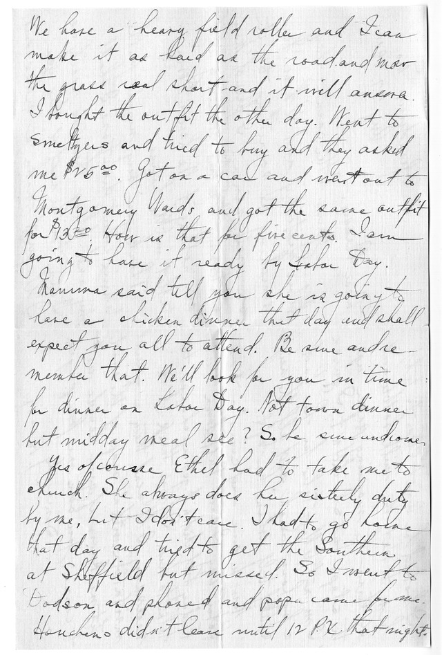 Letter from Harry S. Truman to Bess Wallace