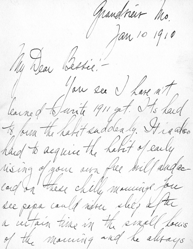 Letter from Harry S. Truman to Bess Wallace