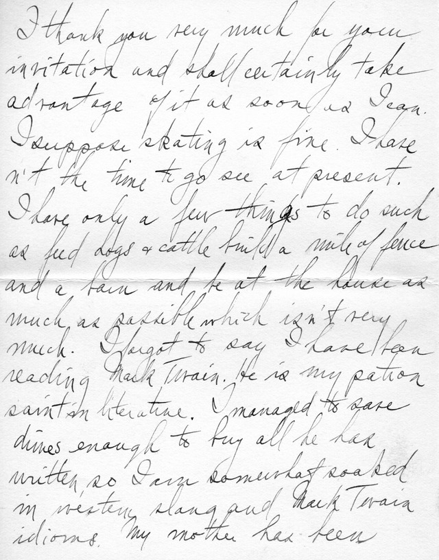 Letter from Harry S. Truman to Bess Wallace