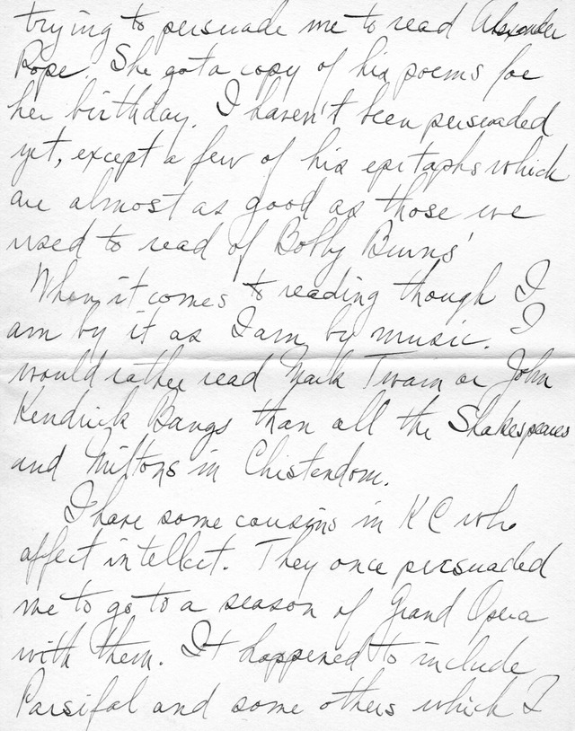 Letter from Harry S. Truman to Bess Wallace