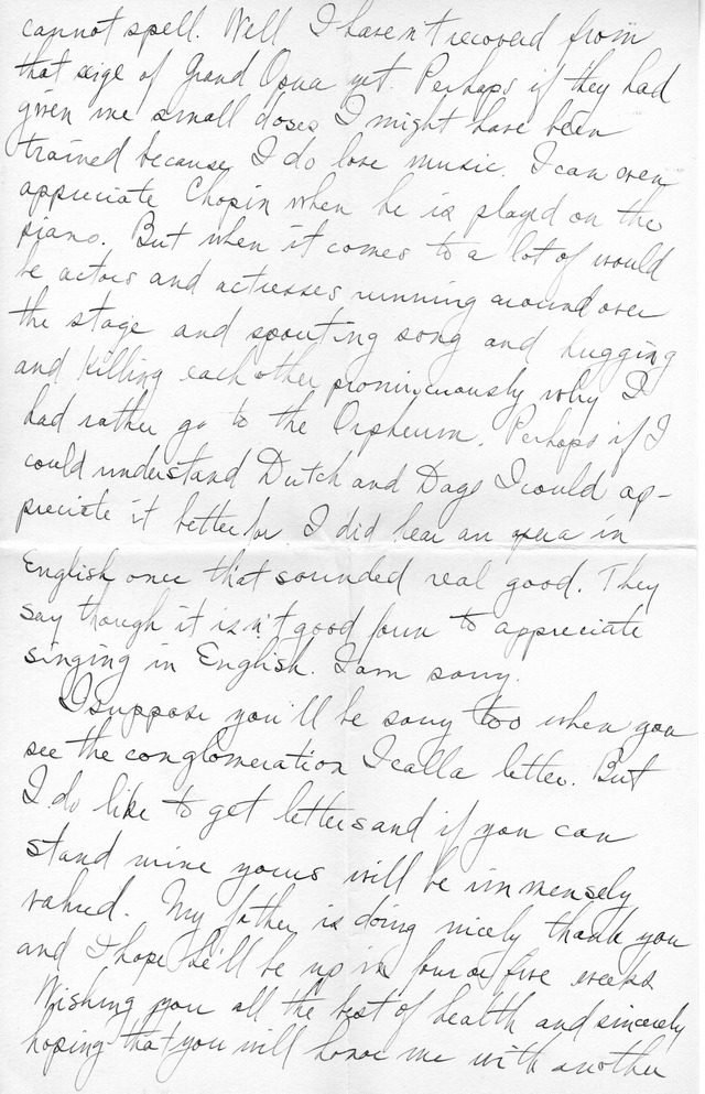 Letter from Harry S. Truman to Bess Wallace