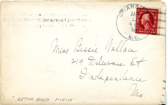 Letter from Harry S. Truman to Bess Wallace