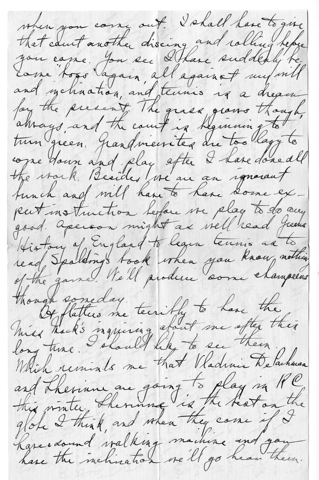 Letter from Harry S. Truman to Bess Wallace