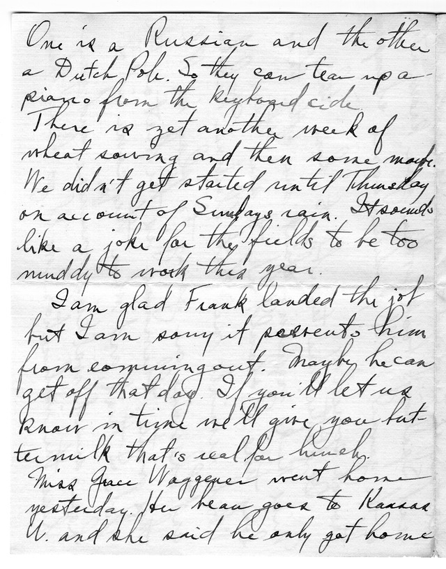 Letter from Harry S. Truman to Bess Wallace