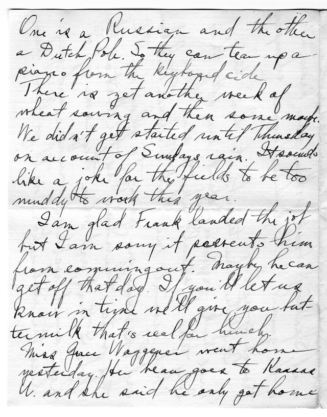 Letter from Harry S. Truman to Bess Wallace