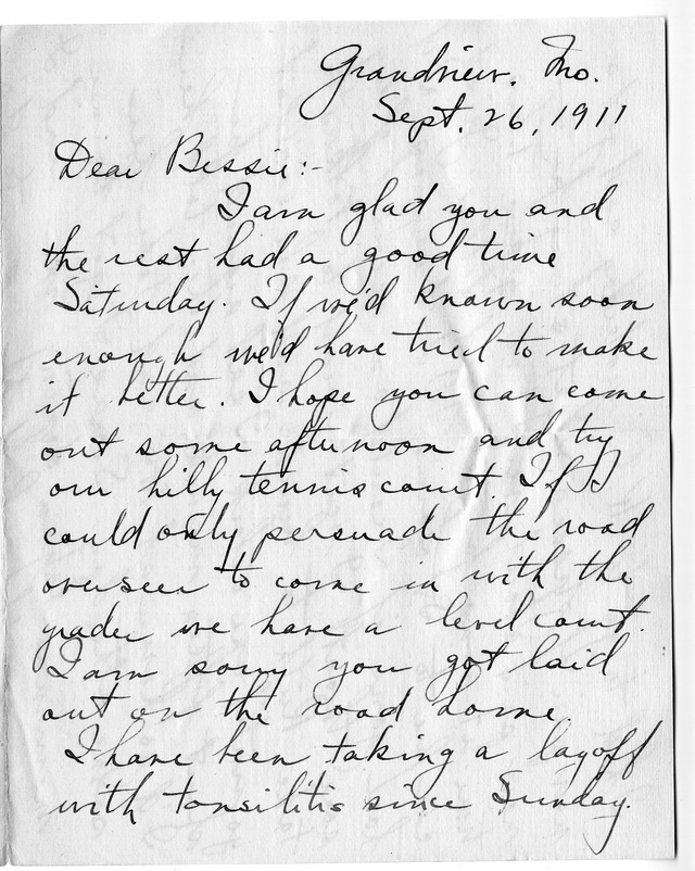 Letter from Harry S. Truman to Bess Wallace