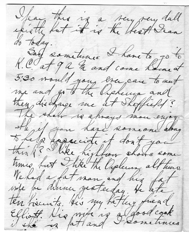 Letter from Harry S. Truman to Bess Wallace