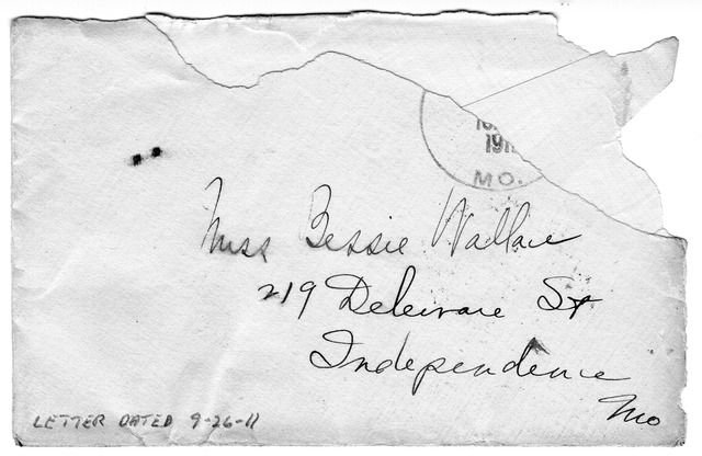 Letter from Harry S. Truman to Bess Wallace