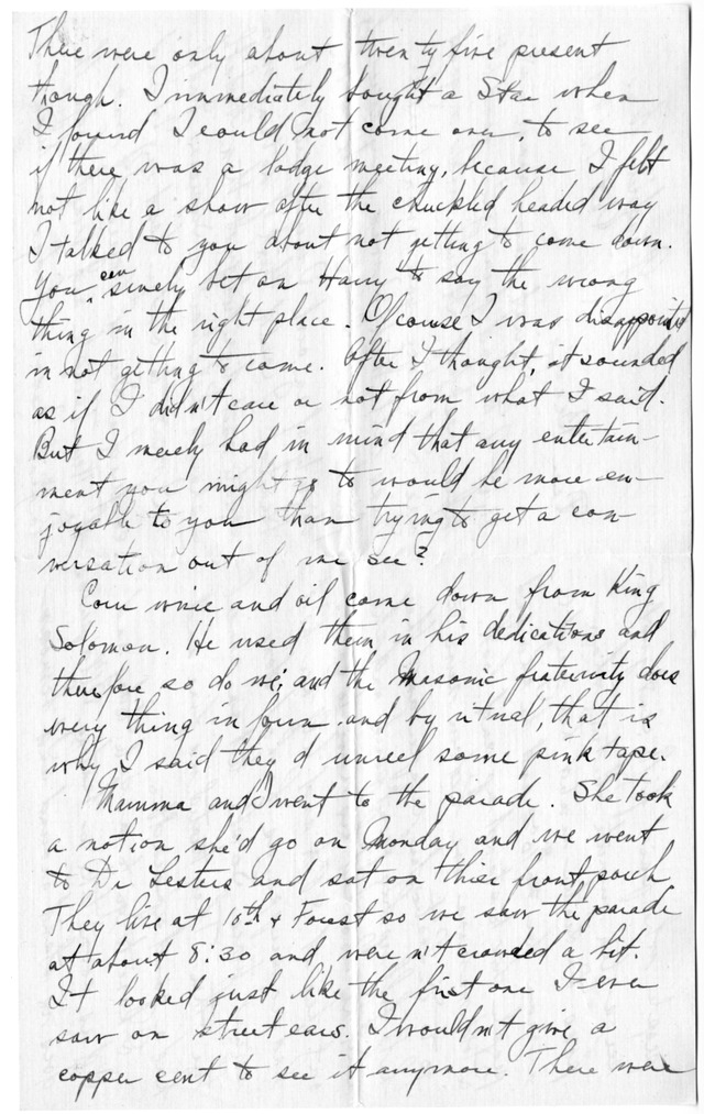 Letter from Harry S. Truman to Bess Wallace