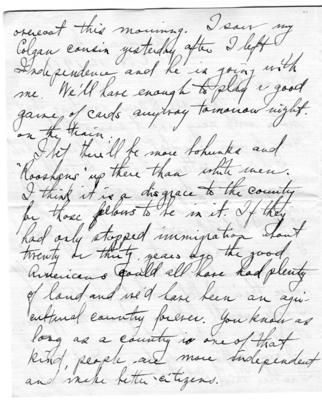 Letter from Harry S. Truman to Bess Wallace