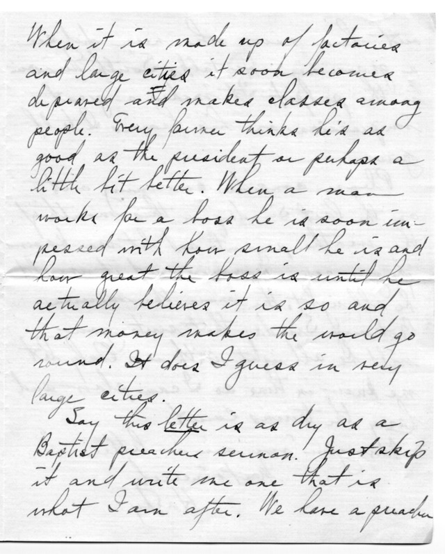 Letter from Harry S. Truman to Bess Wallace