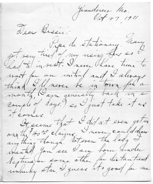 Letter from Harry S. Truman to Bess Wallace