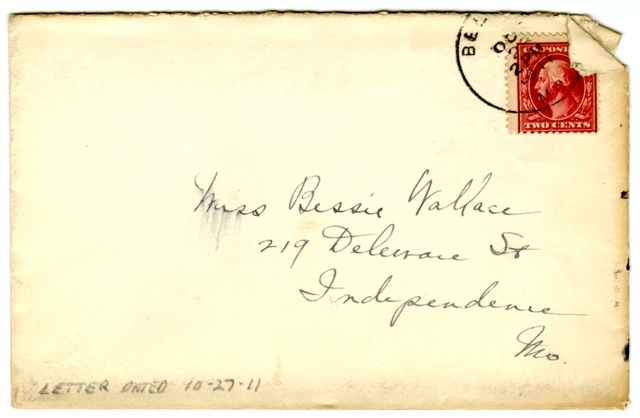 Letter from Harry S. Truman to Bess Wallace