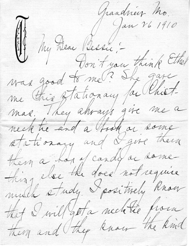 Letter from Harry S. Truman to Bess Wallace