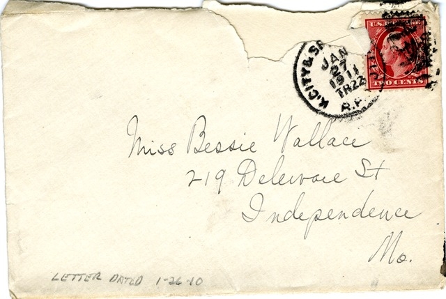 Letter from Harry S. Truman to Bess Wallace