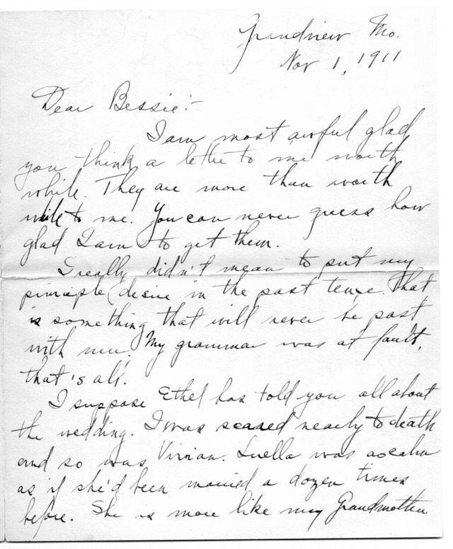 Letter from Harry S. Truman to Bess Wallace