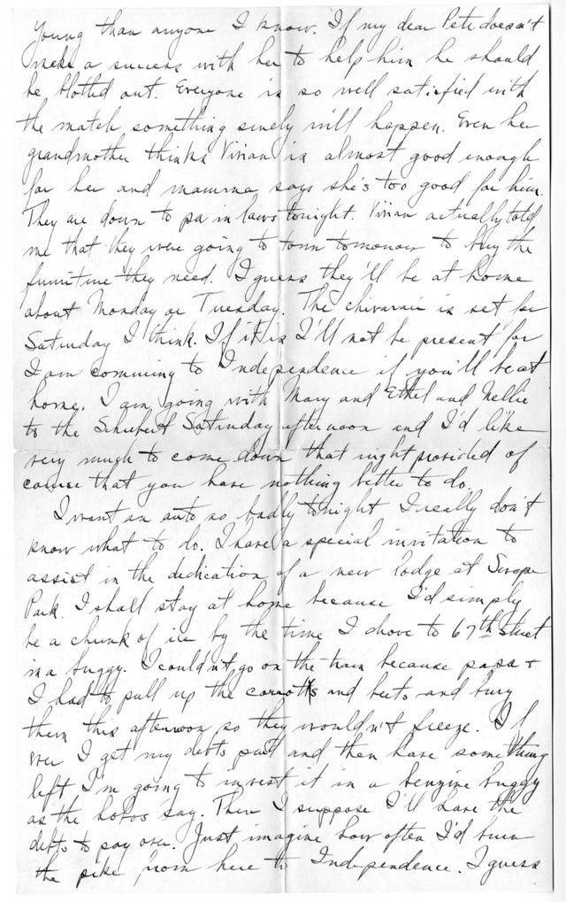 Letter from Harry S. Truman to Bess Wallace