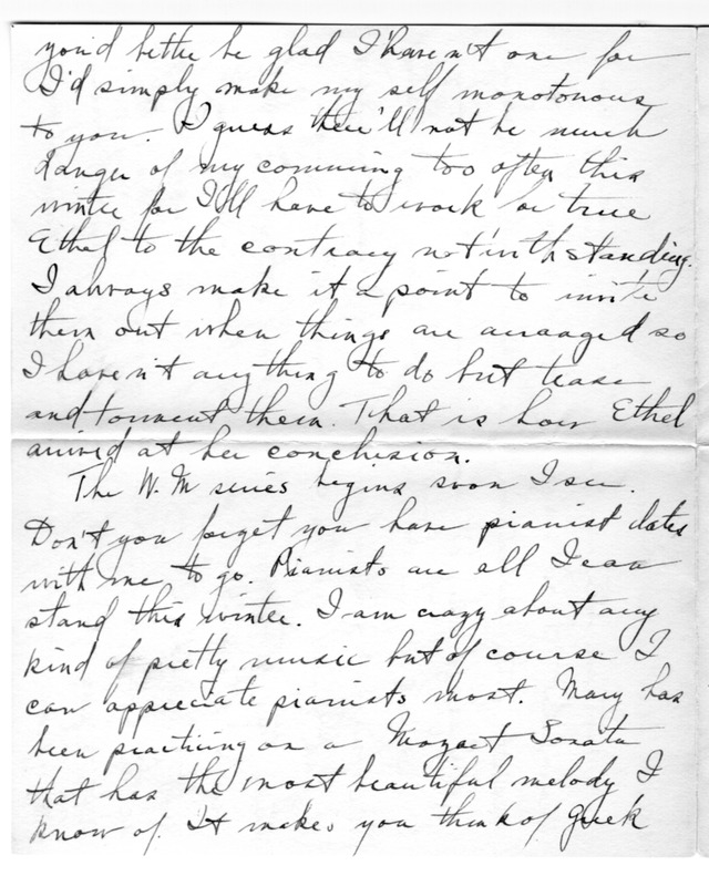 Letter from Harry S. Truman to Bess Wallace