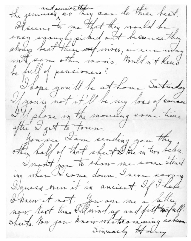 Letter from Harry S. Truman to Bess Wallace