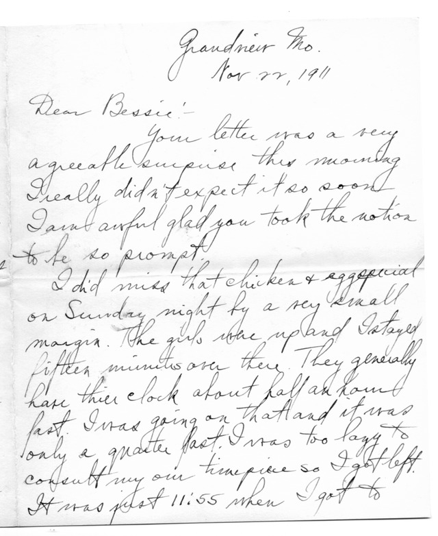 Letter from Harry S. Truman to Bess Wallace