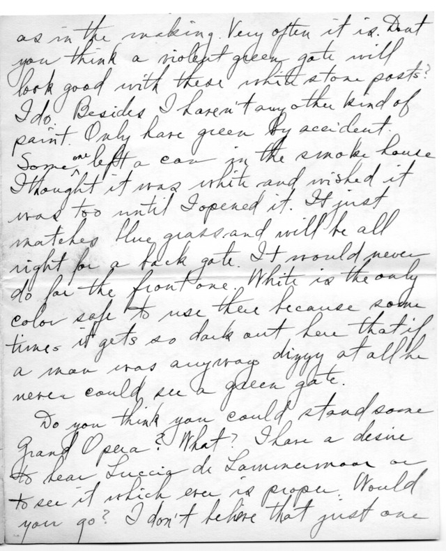 Letter from Harry S. Truman to Bess Wallace