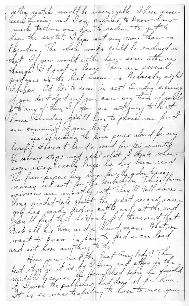 Letter from Harry S. Truman to Bess Wallace